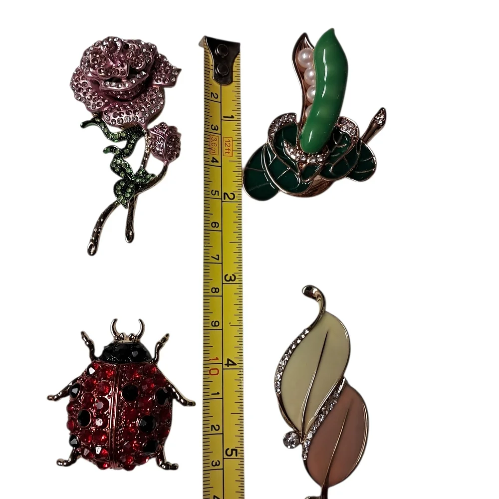 Elegant Multi-Color Brooch Set‎